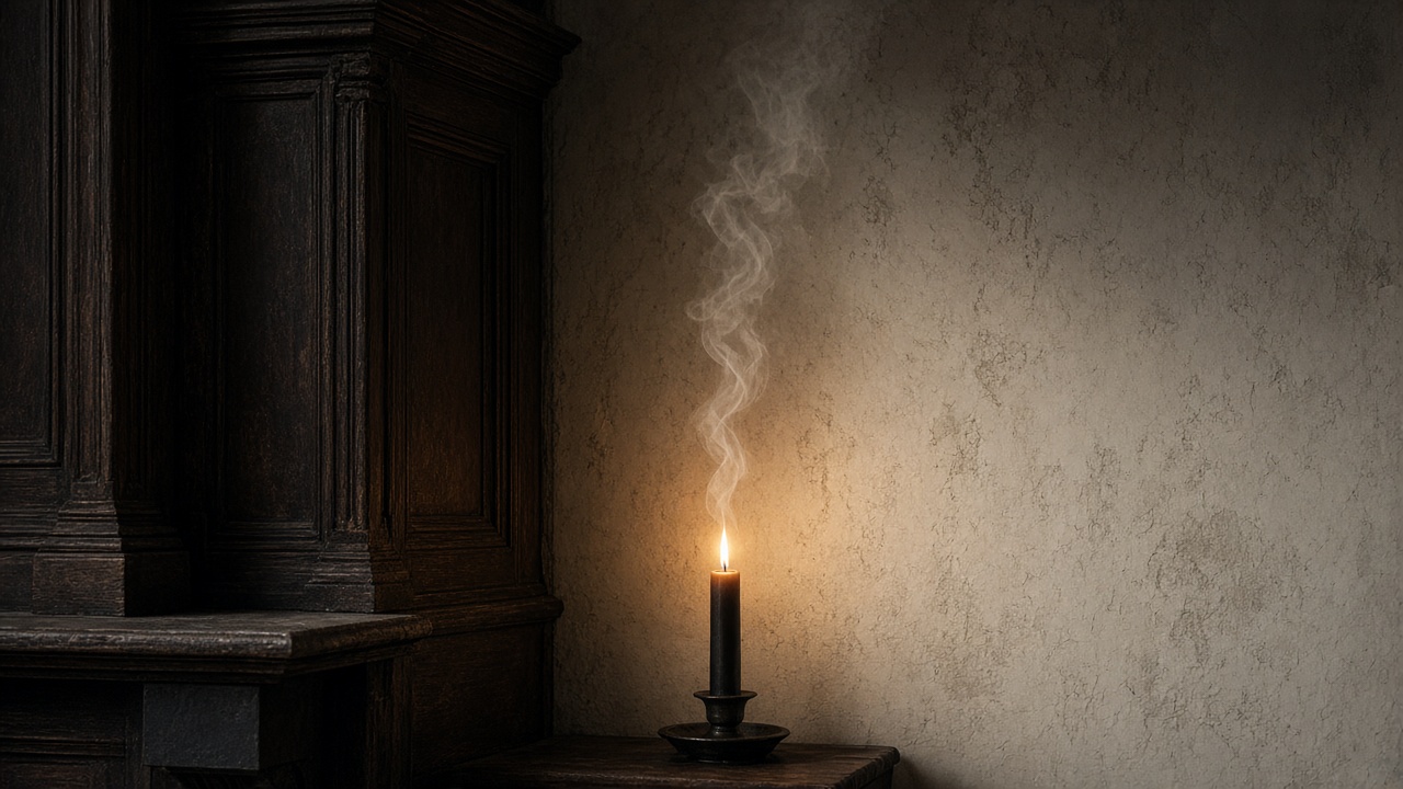 Horror candle photoreal theme